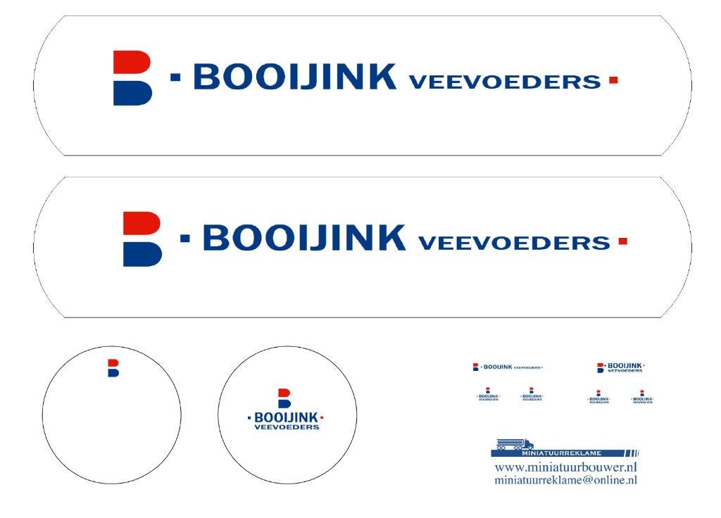 Vrachtauto decal 1:50 Booijink veevoeders, Verzenden, Nieuw, Bus of Vrachtwagen, Overige merken