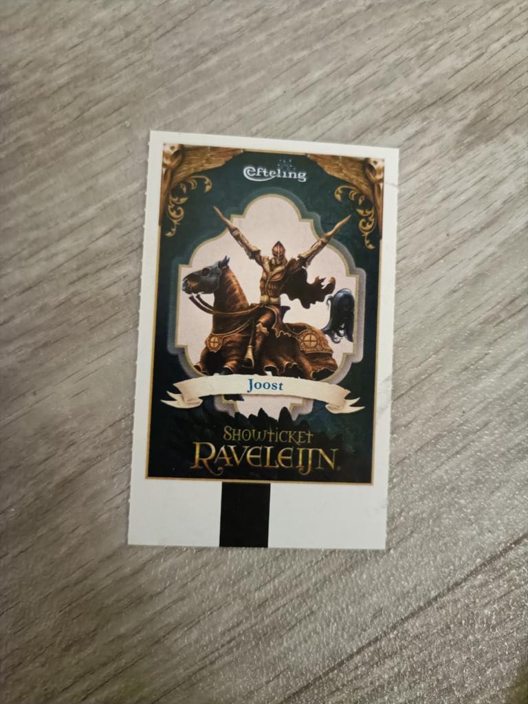 Efteling Ravelijn kaartje, Ophalen of Verzenden, Overige typen