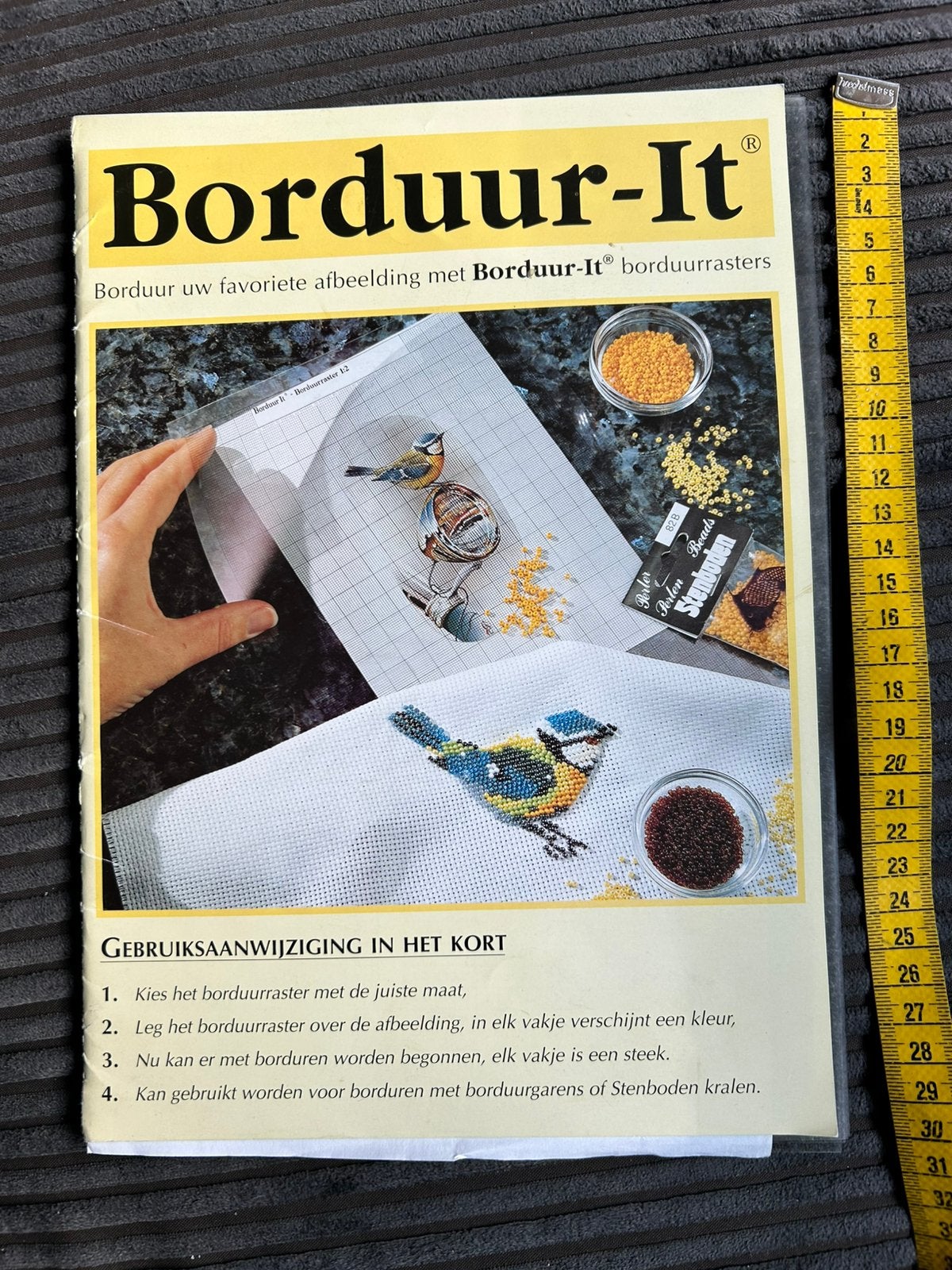 Borduur-it borduur rasters, Ophalen of Verzenden, Zo goed als nieuw, Borduurpakket
