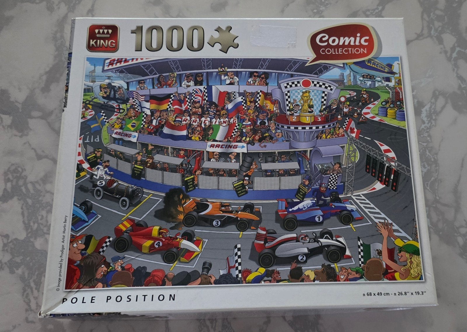 Puzzel Comic Collection Pole Position F1 King 1000 st., Ophalen of Verzenden, 500 t/m 1500 stukjes, Gebruikt, Legpuzzel