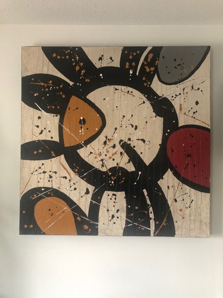 olieverfschilderij op canvas Cobra, Ophalen, Abstract, Handgeschilderd, Olieverf