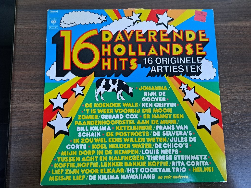 16 Daverende Hollandse Hits, LP, Ophalen of Verzenden, Zo goed als nieuw, 12 inch