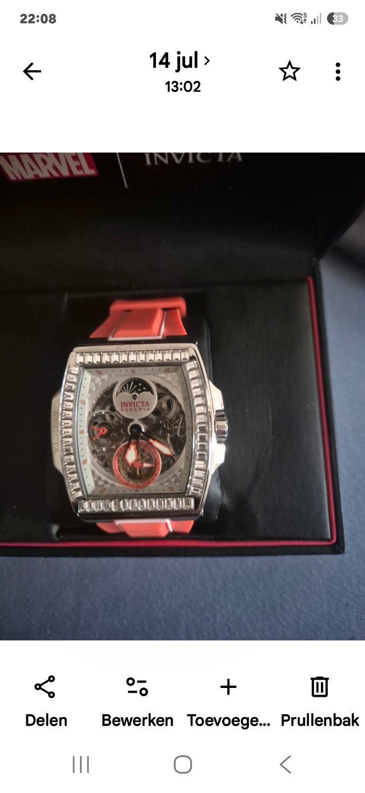 te koop 3 prachtige invicta horloges, Sieraden, Tassen en Uiterlijk, Horloges | Heren, Ophalen of Verzenden, Nieuw, Staal, Overige merken