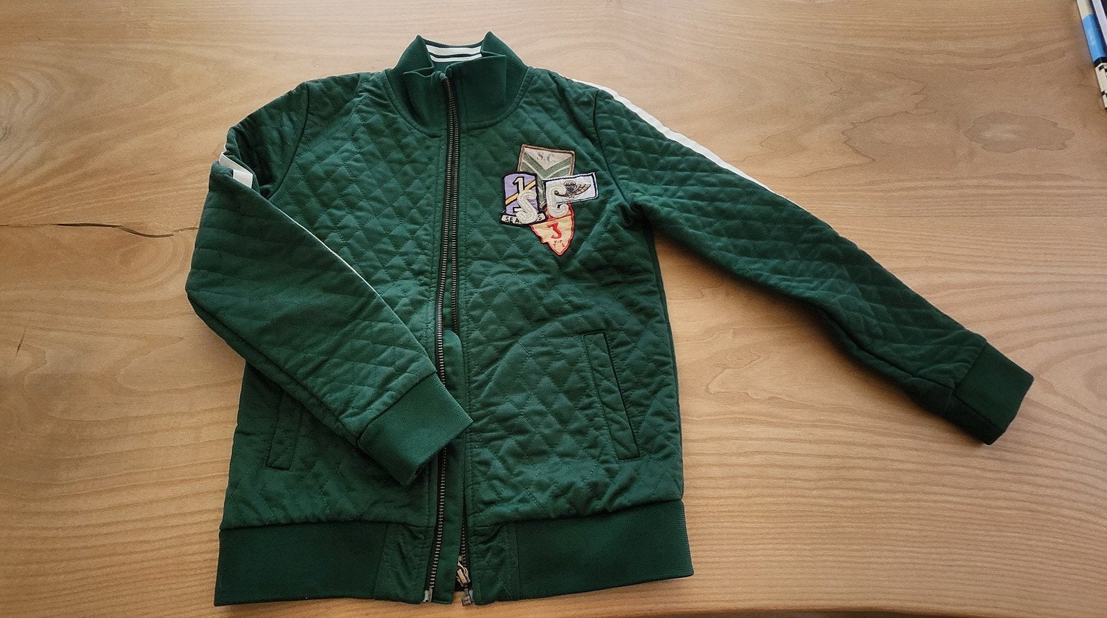 Scotch and Soda, groen jasje/vest maat 140 zgan, Verzenden, Jongen of Meisje, Trui of Vest, Zo goed als nieuw