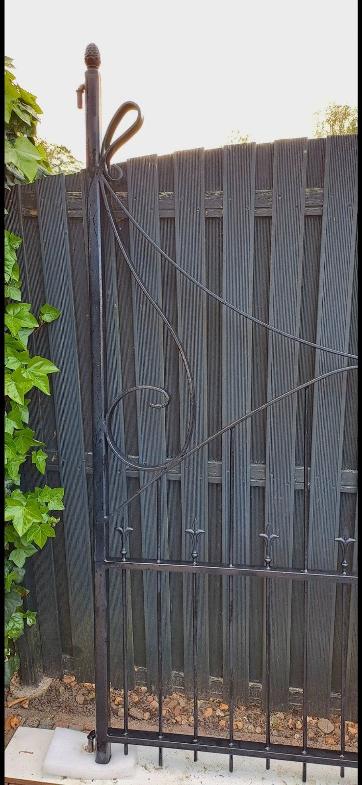 Gegalvaniseerd en gepoedercoat stalen hekwerk met poort, Ophalen of Verzenden