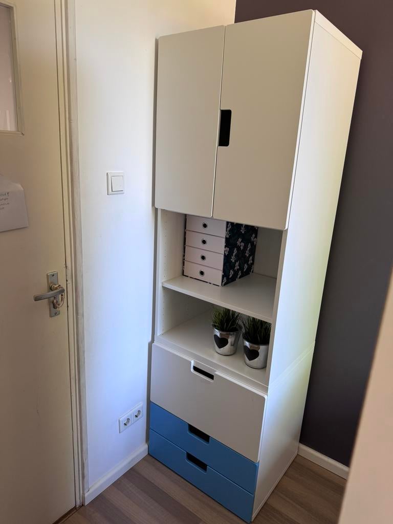 Kast kinderkamer blauw wit, Ophalen, 50 tot 70 cm, 105 cm of meer, 100 cm of meer