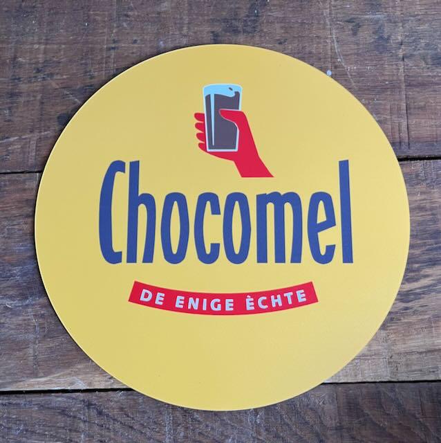 CHOCOMEL   -  reclamebordje, Verzamelen, Merken en Reclamevoorwerpen, Ophalen of Verzenden, Zo goed als nieuw, Reclamebord