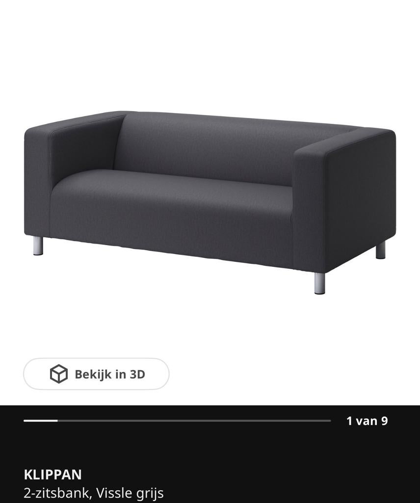Ikea Klippan banken - 2 stuks met hoezen hoezen, Ophalen, Gebruikt, 150 tot 200 cm, Tweepersoons