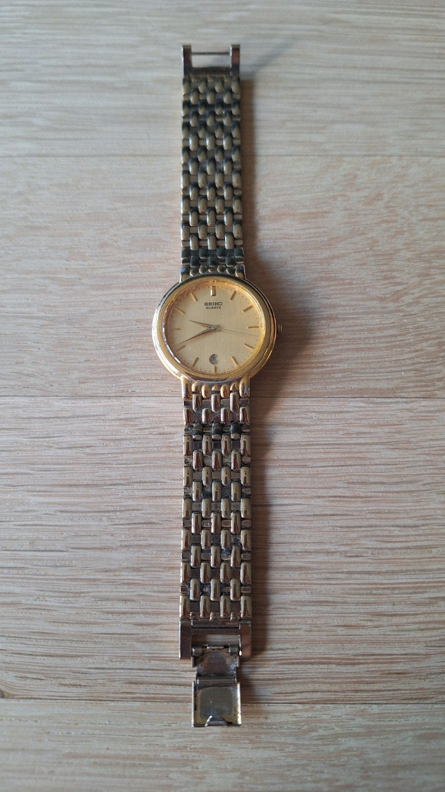 Gouden Seiko  Horloge - Klassiek en Tijdloos, Verguld, Ophalen of Verzenden, Onbekend, Overige materialen