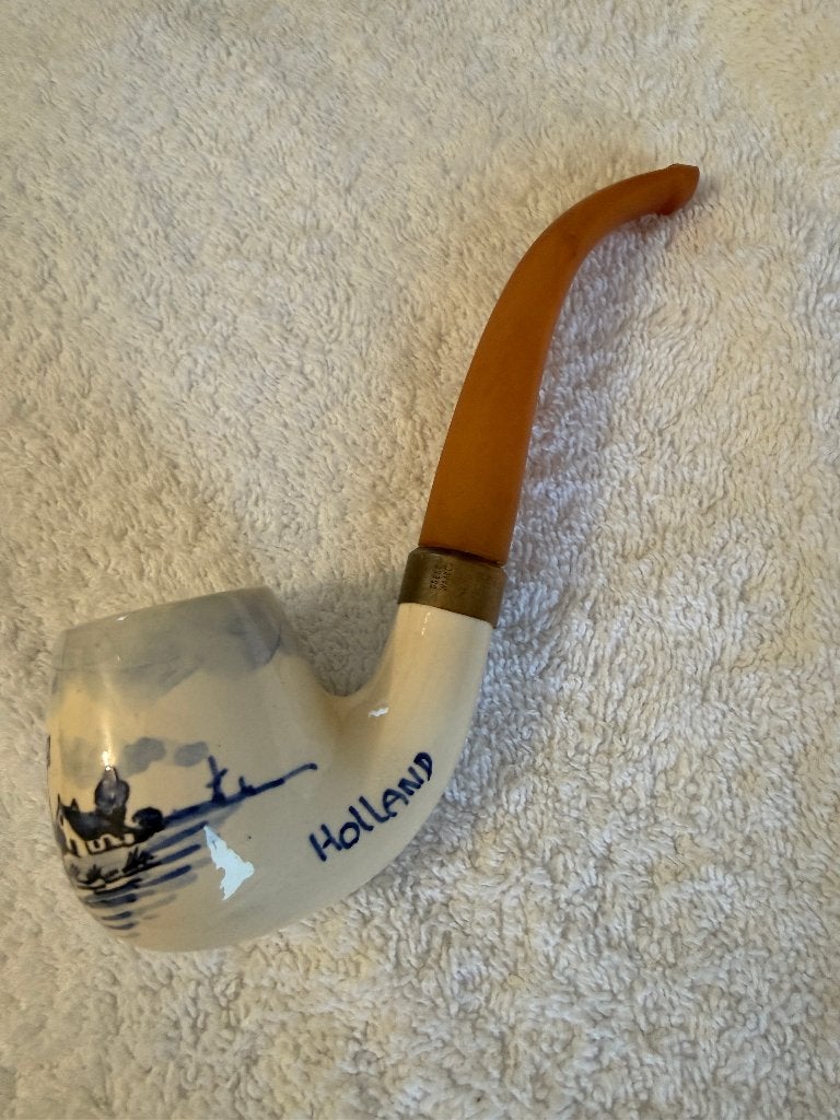 Goedewaagen Holland Pijp molen & Amberkleurig Mondstuk, Ophalen, Gebruikt, (Water)pijp