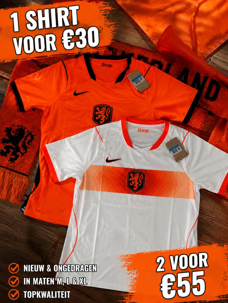 Aanbieding: WK Shirts Nederlands maat M t/m XL ( uit/thuis ), Maat M, Ophalen of Verzenden, Nieuw, Shirt