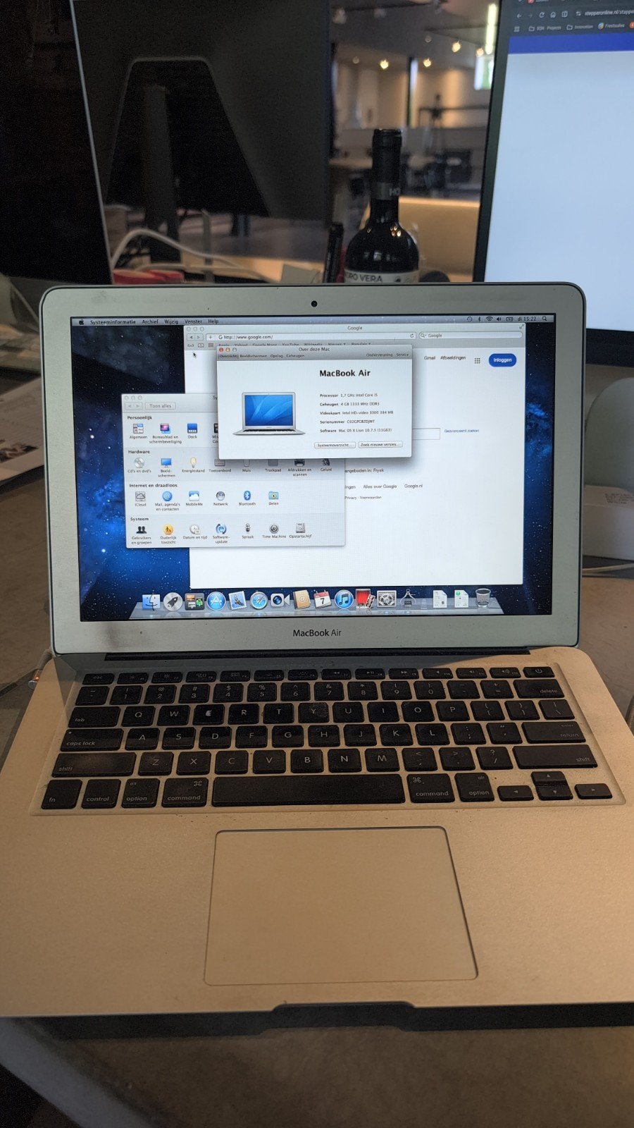 Apple MacBook Air A1369 EMC 2469 - Mac OS X Lion, Ophalen, Gebruikt, Qwerty, 13 inch