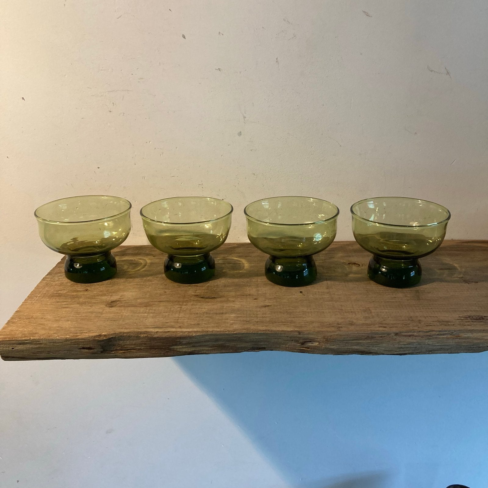 Vintage Olijfgroene Coupes - Mid-Century Modern Stijl, Ophalen of Verzenden