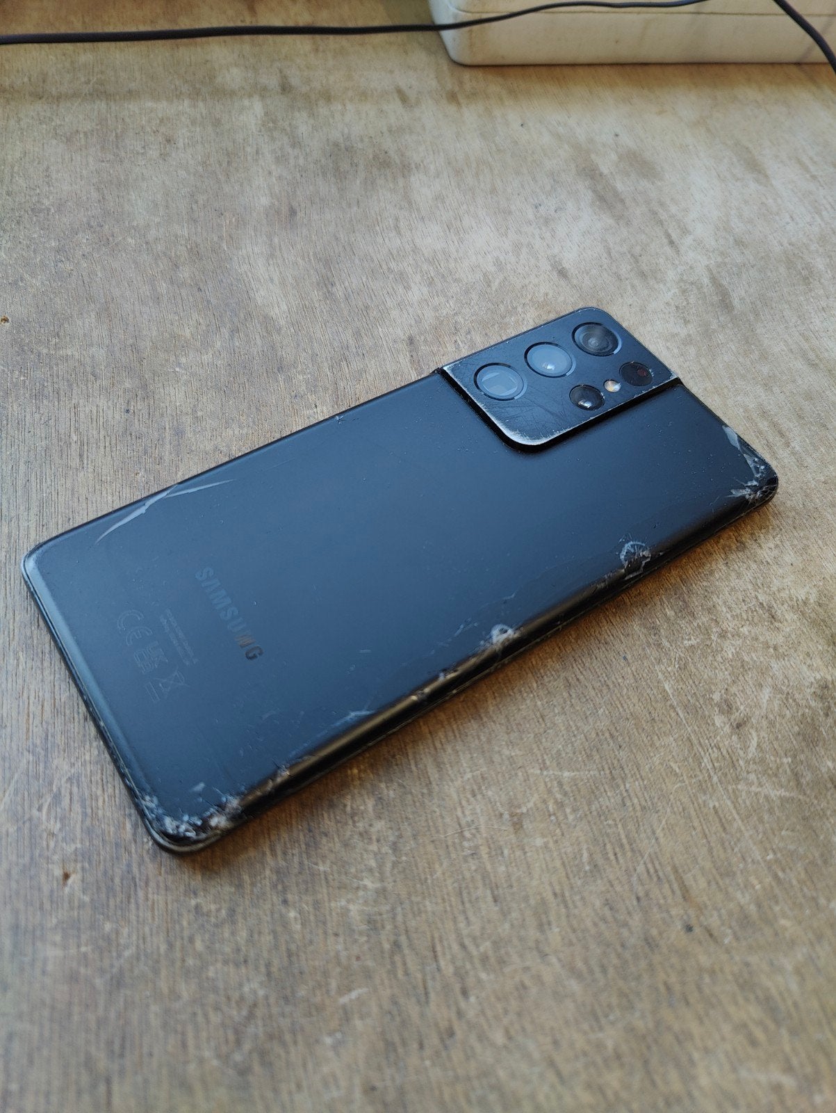 Samsung Galaxy S21 Ultra - Defect, Zwart, Ophalen of Verzenden, Niet werkend, 10 megapixel of meer