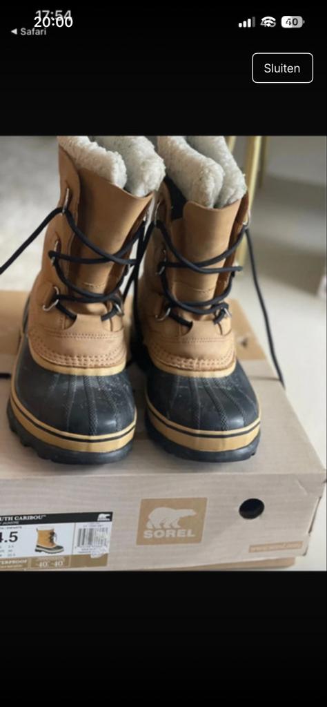 Sorel Youth Caribou Sneeuwschoenen - Maat 38/40 (M), Ophalen of Verzenden, Zo goed als nieuw, Maat 36 (S), Overige typen