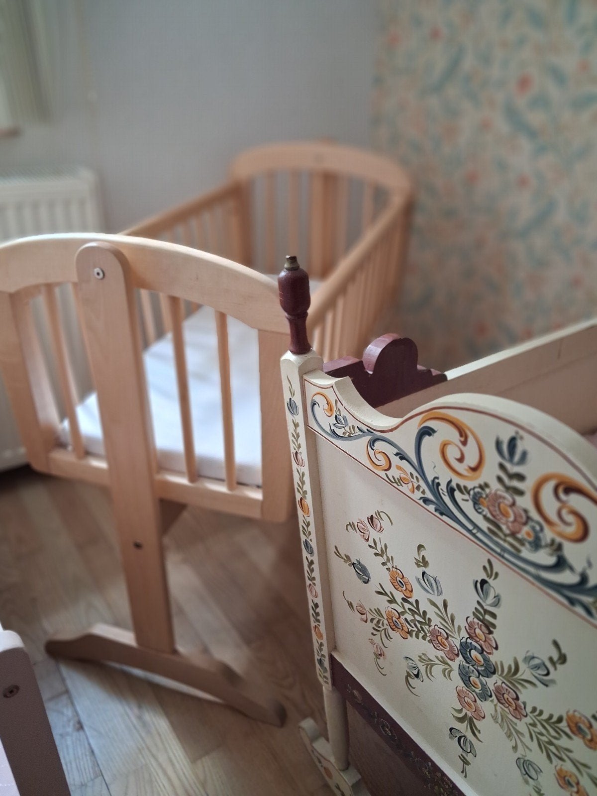 Houten Wiegje met Schommelfunctie - Zo goed als nieuw, Ophalen of Verzenden, Zo goed als nieuw, Wieg