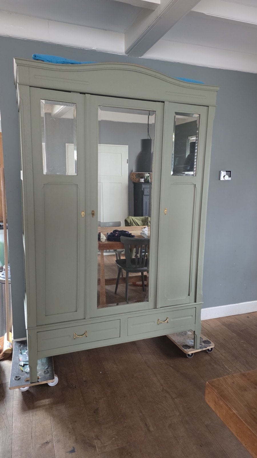 Antieke Art Deco kast demontabel, Antiek en Kunst, Antiek | Meubels | Kasten, Ophalen