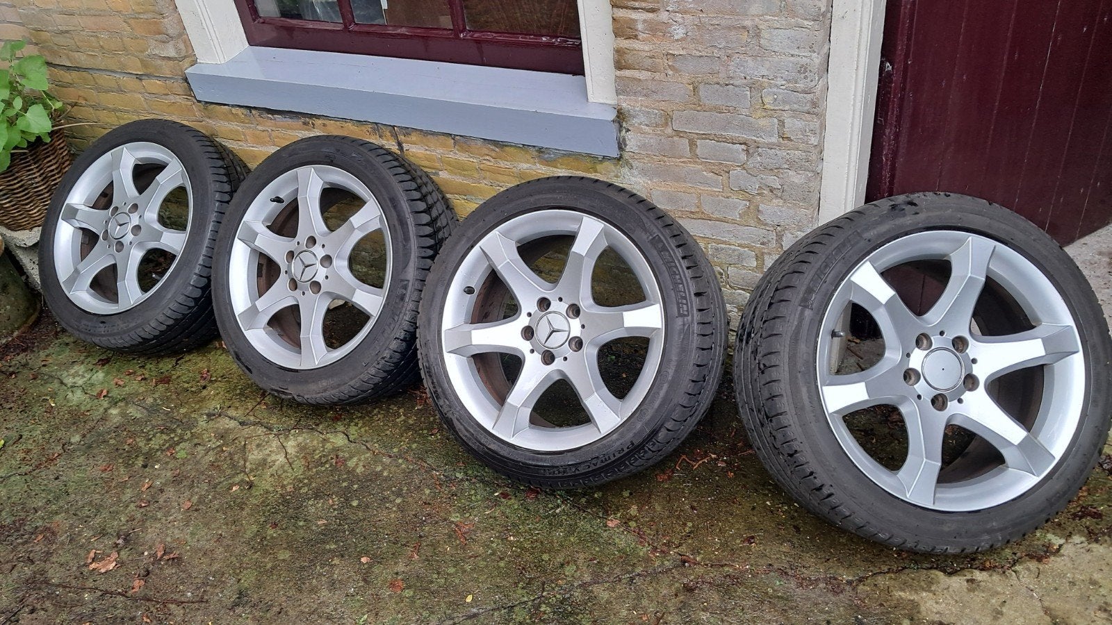 17 inch velgen met Michelin 225/45/17 Primacy HP, Ophalen, Gebruikt, Banden en Velgen, 17 inch