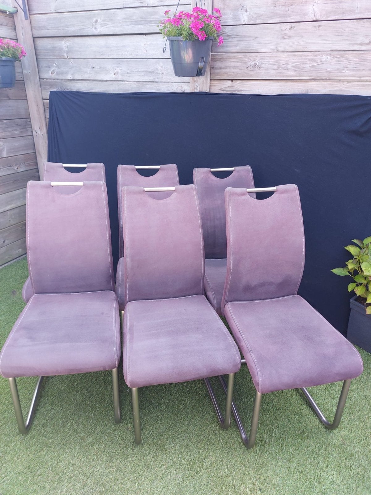 Set van 6 eetkamerstoelen - Comfortabel en stijlvol, Ophalen, Gebruikt, Overige kleuren, Stof