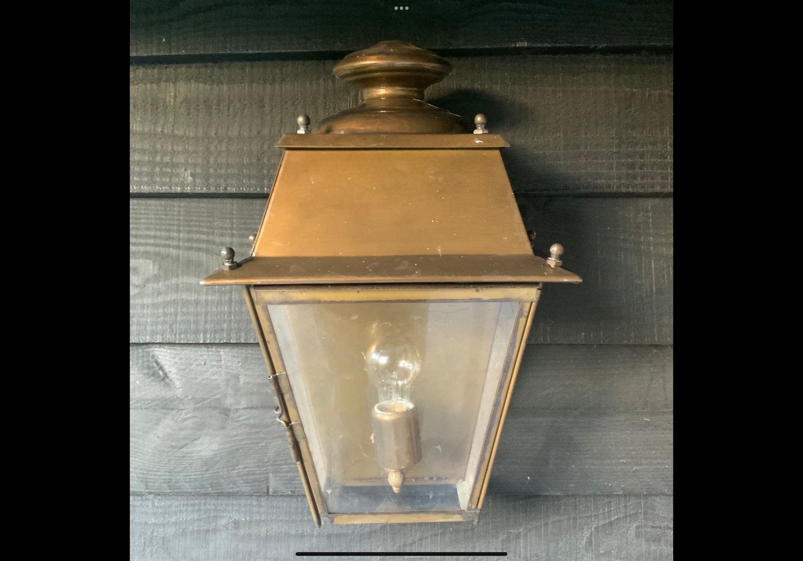 (Buiten)Lantaarn nostalgisch model koperkleur, Ophalen, Gebruikt, Wandlamp, Netvoeding