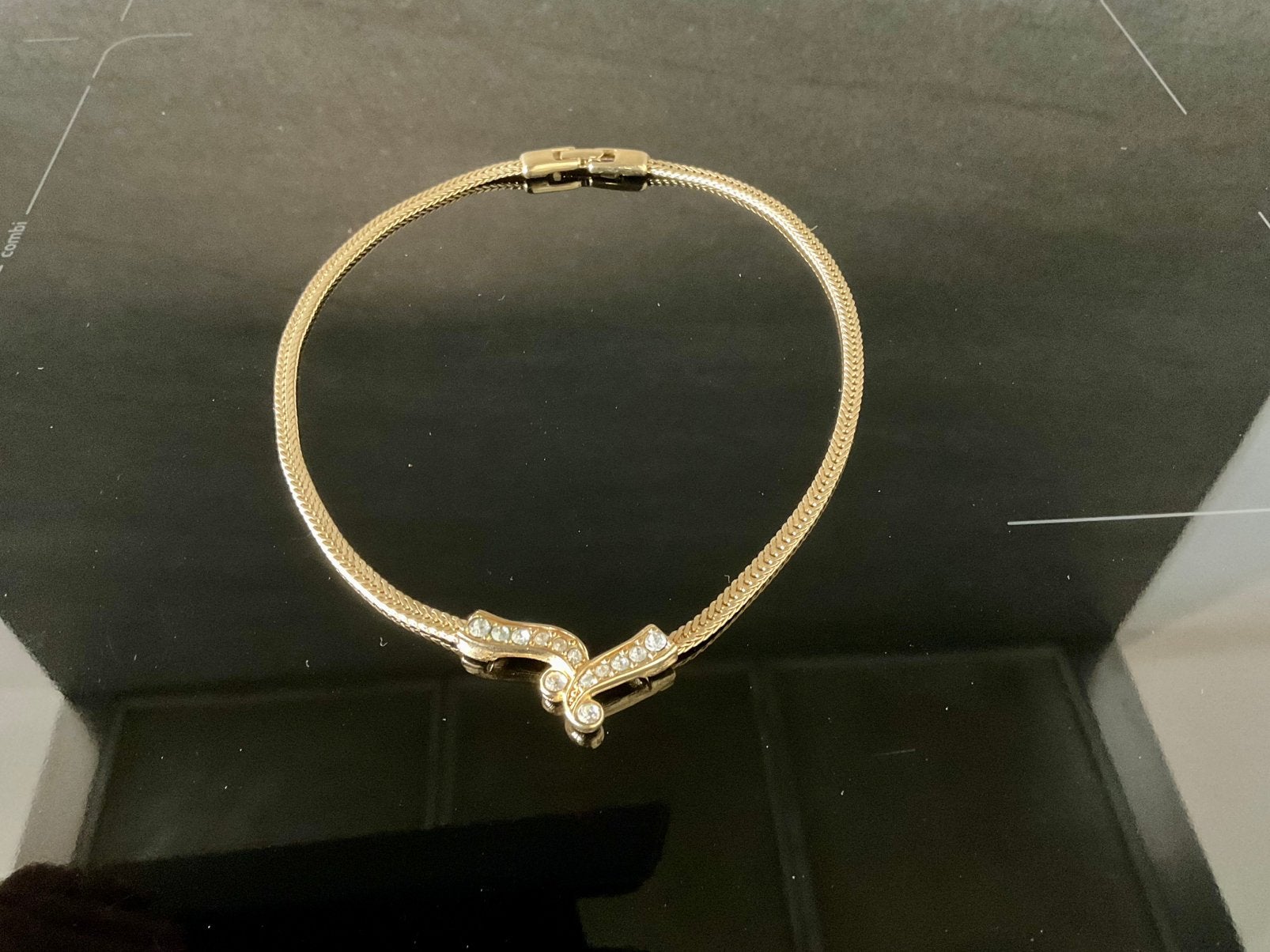 Vintage Monet Ketting, Sieraden, Tassen en Uiterlijk, Ophalen, Zo goed als nieuw, Overige materialen, Met strass