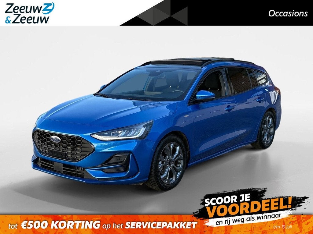 Ford Focus Wagon 1.0 EcoBoost Hybrid ST Line Style | Navigat, 12 maanden, Stof, Gebruikt, Euro 6
