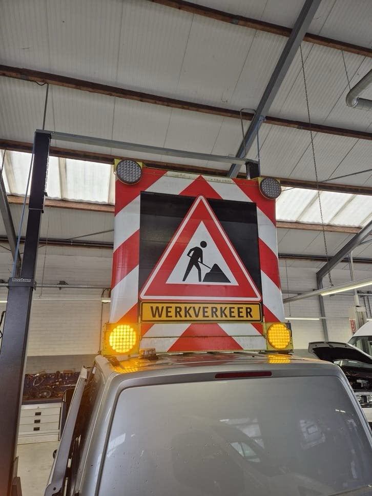 Actiebord Werkverkeer bord Verkeersbord, Ophalen, Gebruikt, Universele onderdelen