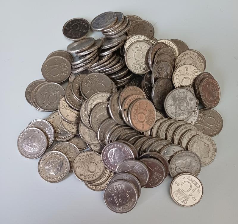 141 juliana 10 cent munten div jaartallen, Ophalen of Verzenden, Nederland, Munten