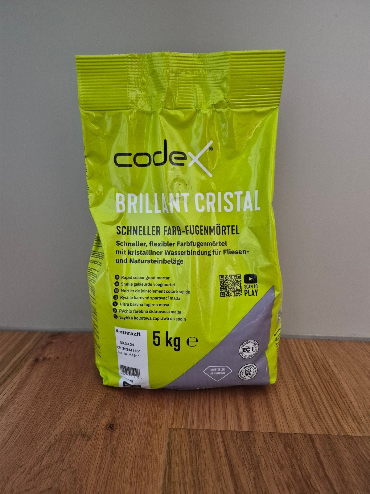 Codex Brillant Cristal Voegmortel - Antraciet 5 kg, Ophalen, Nieuw, Overige materialen, Overige typen