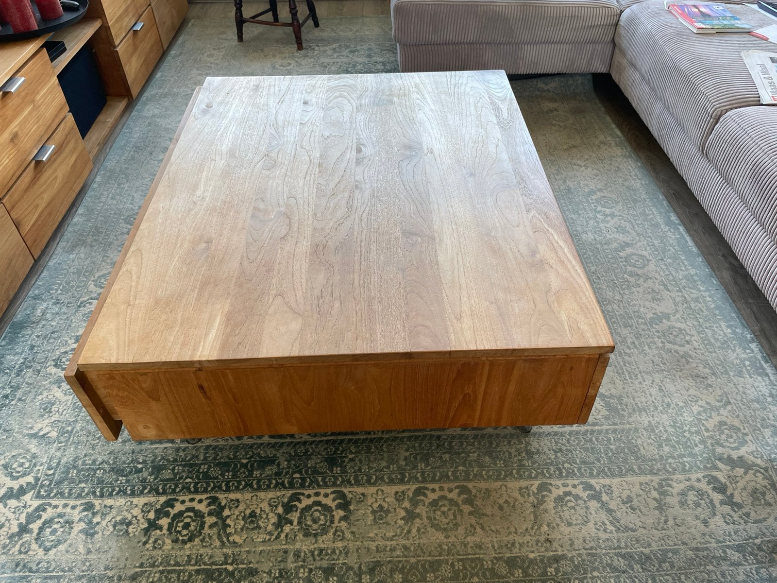Teakhouten tafel, Ophalen, 100 tot 150 cm, Teakhout, 50 tot 100 cm