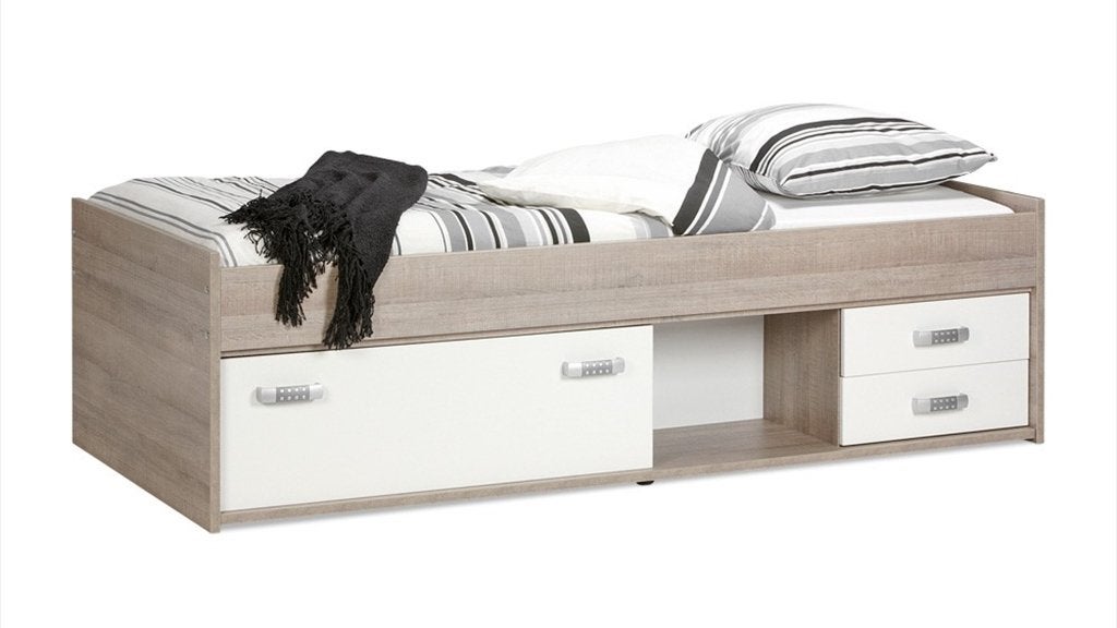 bed met bedkast, Ophalen, Gebruikt, 180 cm of meer, 85 tot 100 cm