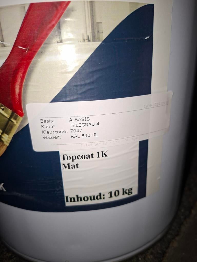 Vloercoating set: 2x 10kg Topcoat 1K Mat + 1x Vloerprimer 1K, Ophalen, Nieuw, 20 liter of meer, Lak