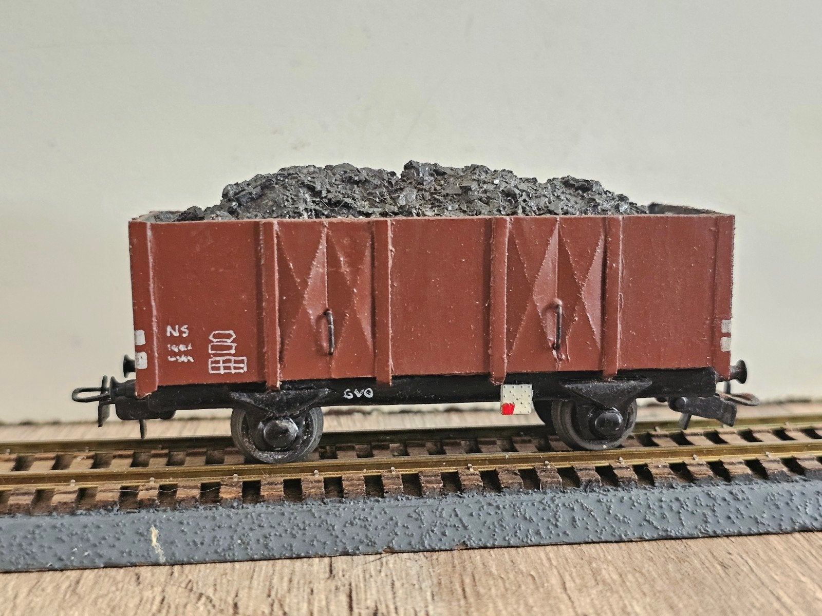 Modeltrein HO NS Kolenwagen - Uniek Zelfbouw, Overige merken, Gebruikt, Wagon, Ophalen of Verzenden