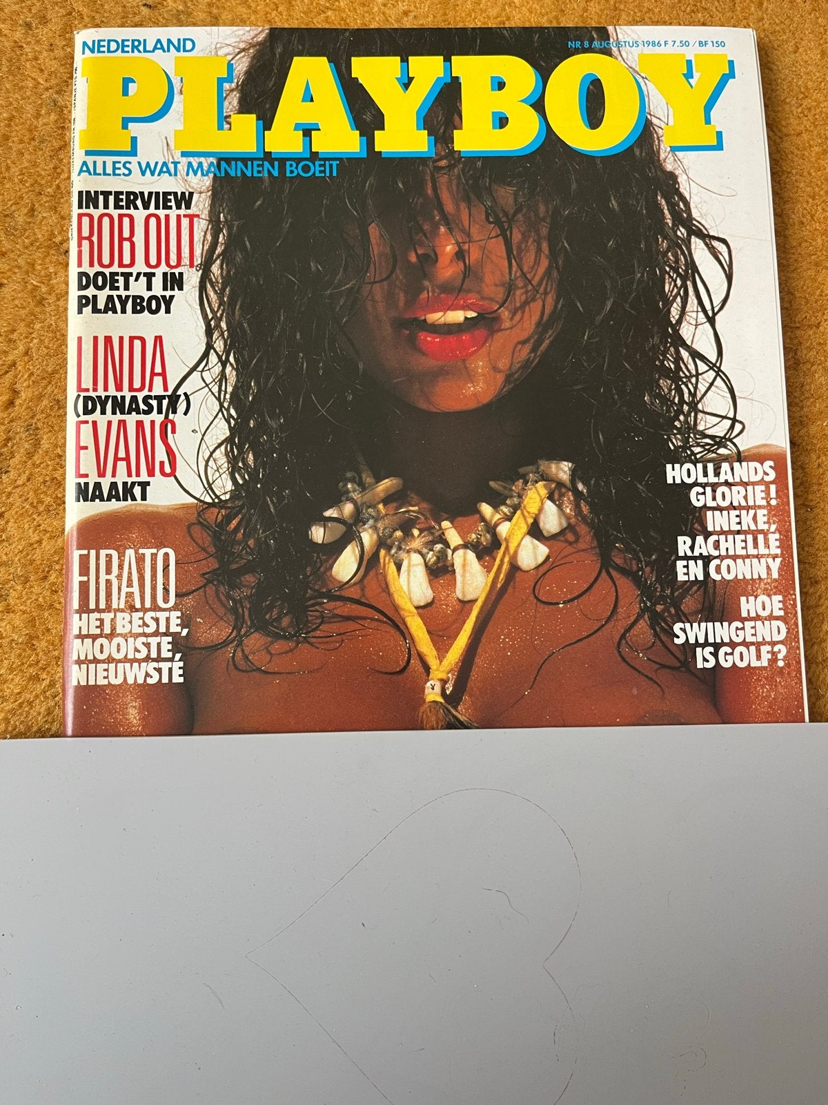 Playboy Nederland Augustus 1986 - Linda Evans Naakt, Ophalen of Verzenden, Gelezen, Overige typen