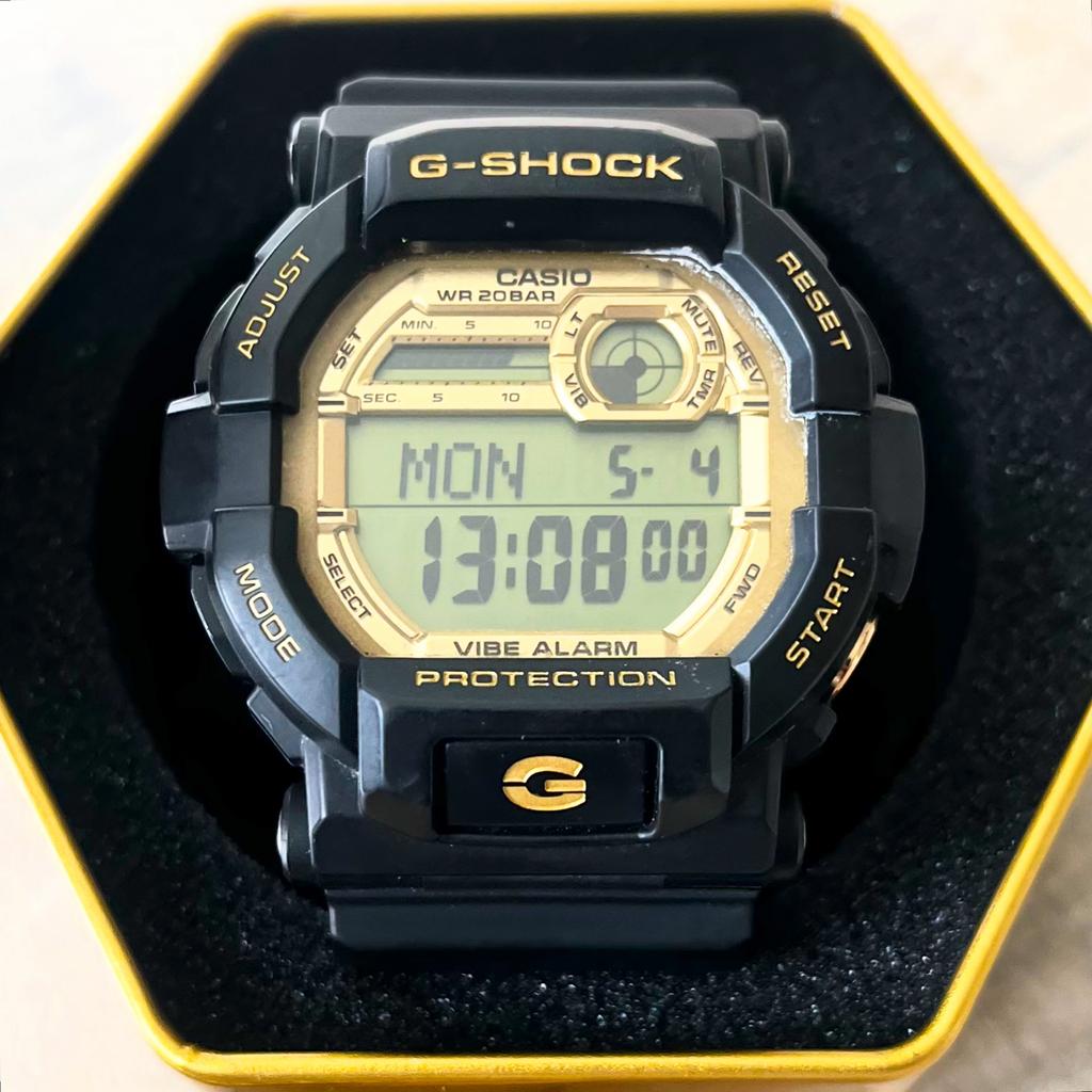 Casio G-Shock Polshorloge Zwart/Goud WR 20BAR, Casio, Kunststof, Polshorloge, Ophalen of Verzenden