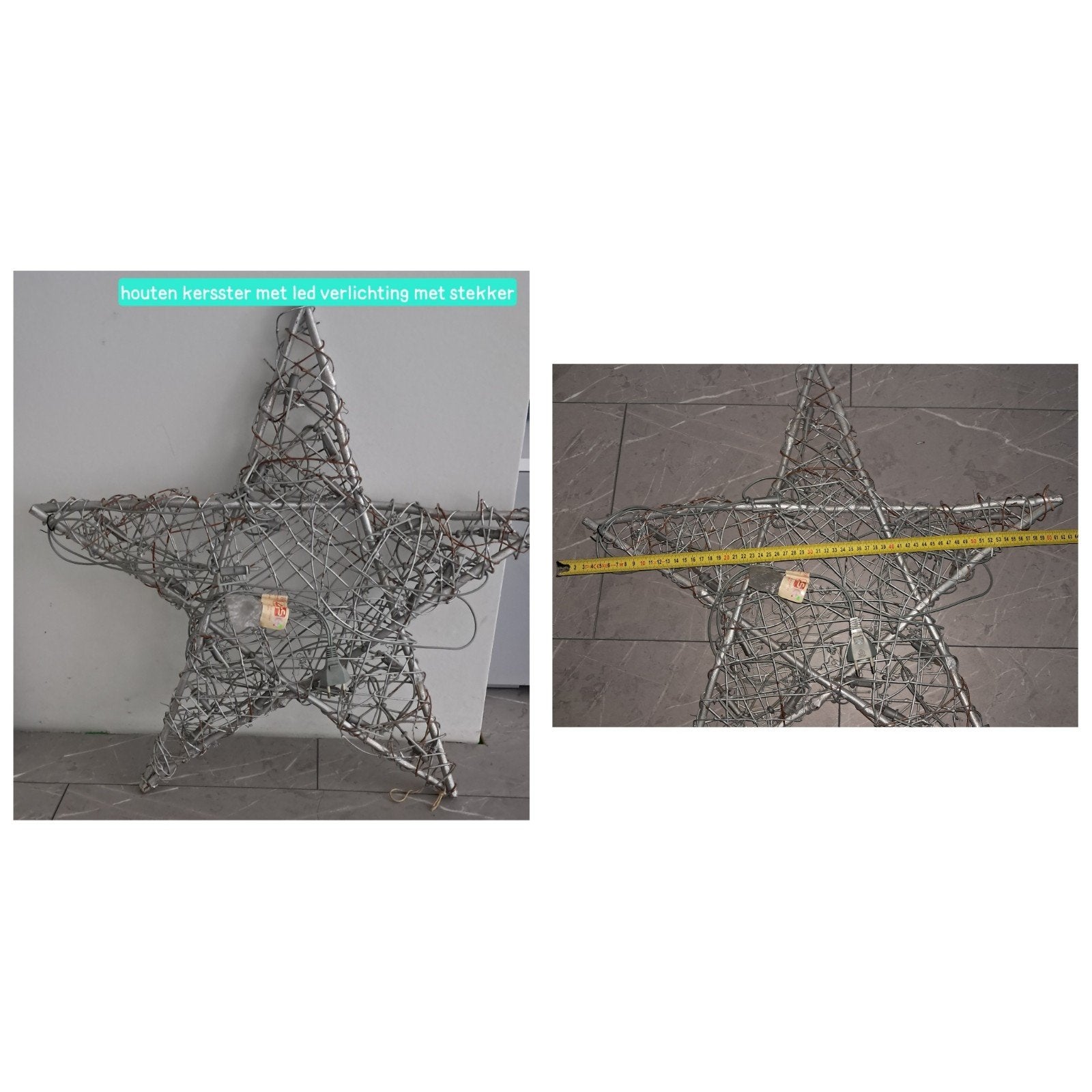 Kerstster met led verlichting, Ophalen of Verzenden, Zo goed als nieuw