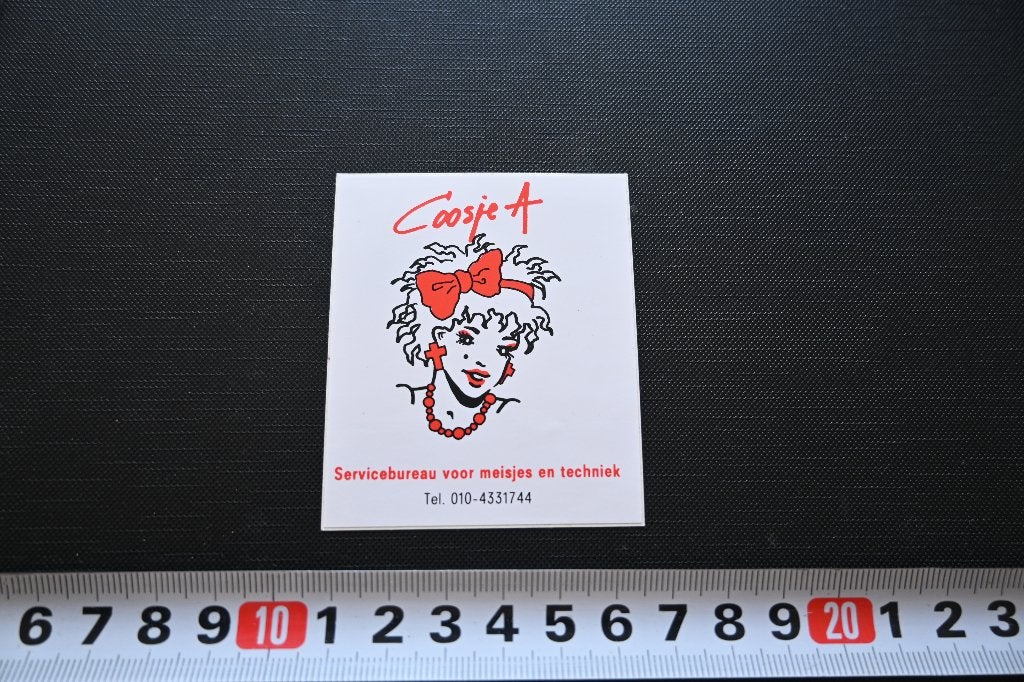 sticker rotterdam COOSJE A servicebureau meisjes en techniek, Ophalen, Zo goed als nieuw