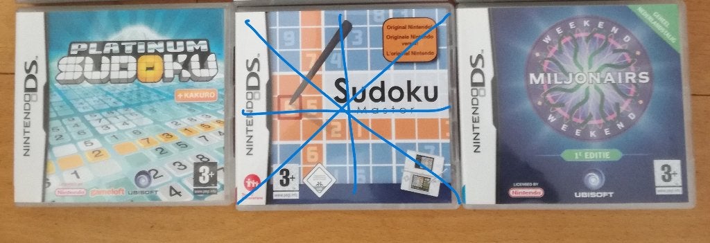 Nintendo DS denk puzzel spellen, Spelcomputers en Games, Ophalen, Puzzel en Educatief, 1 speler, Zo goed als nieuw