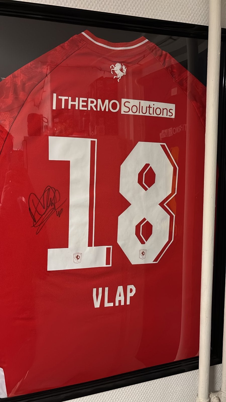 Gesigneerd Vlap shirt - FC Twente - Ingelijst, Ophalen of Verzenden, Zo goed als nieuw, Shirt