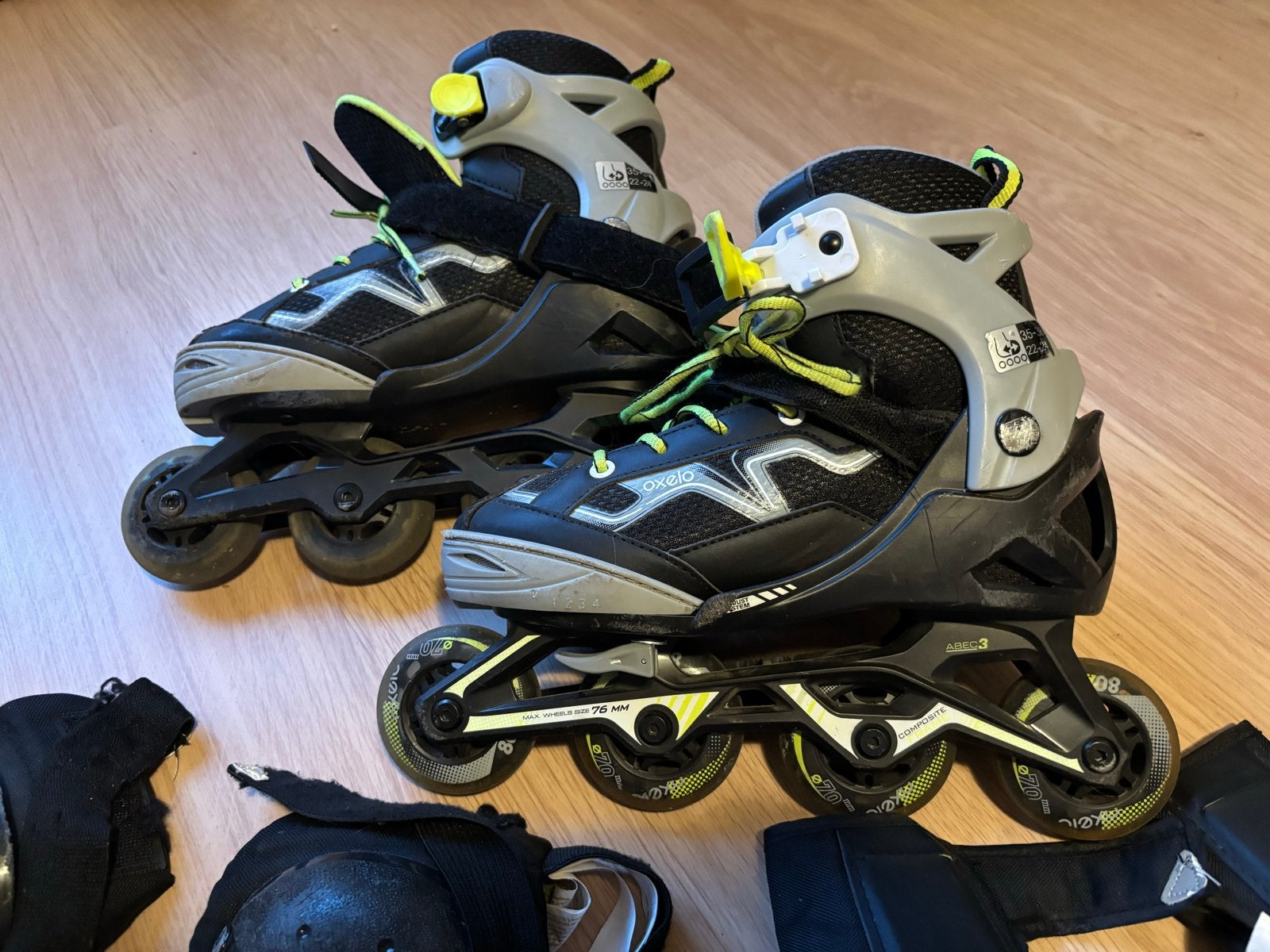 Oxelo Inline Skates (maat 35-38) met bescherming, Sport en Fitness, Skeelers, Overige merken, Kinderen, Ophalen of Verzenden, Inline skates 4 wielen