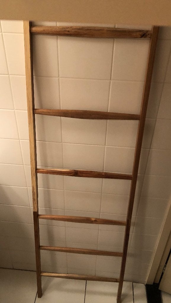 Handdoekenrek rek ladder hout, Ophalen, Gebruikt, Bruin, Handdoekenrek