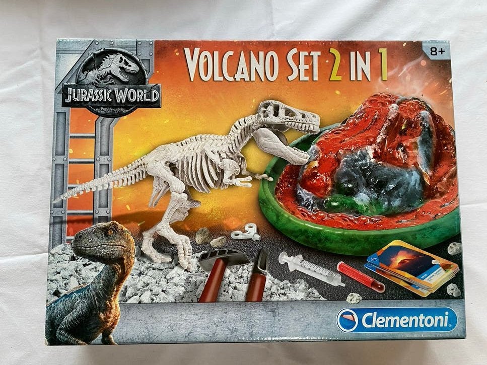 Clementoni Jurassic World Vulkaan Set 2-in-1, Ophalen, Nieuw, Knutselen