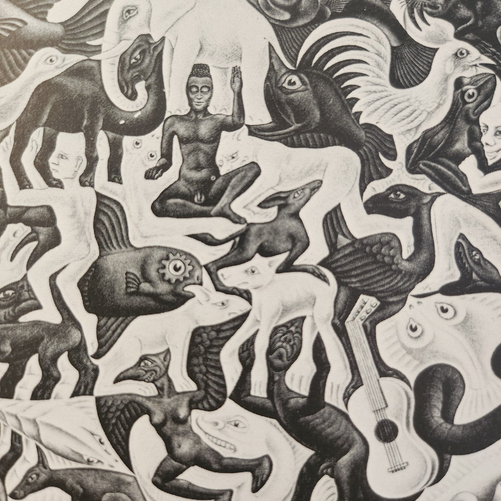 Kunstkaart M.C. Escher - Vlakvulling II - Mozaïek II, Verzenden, 1960 tot 1980, Ongelopen, Cultuur en Media