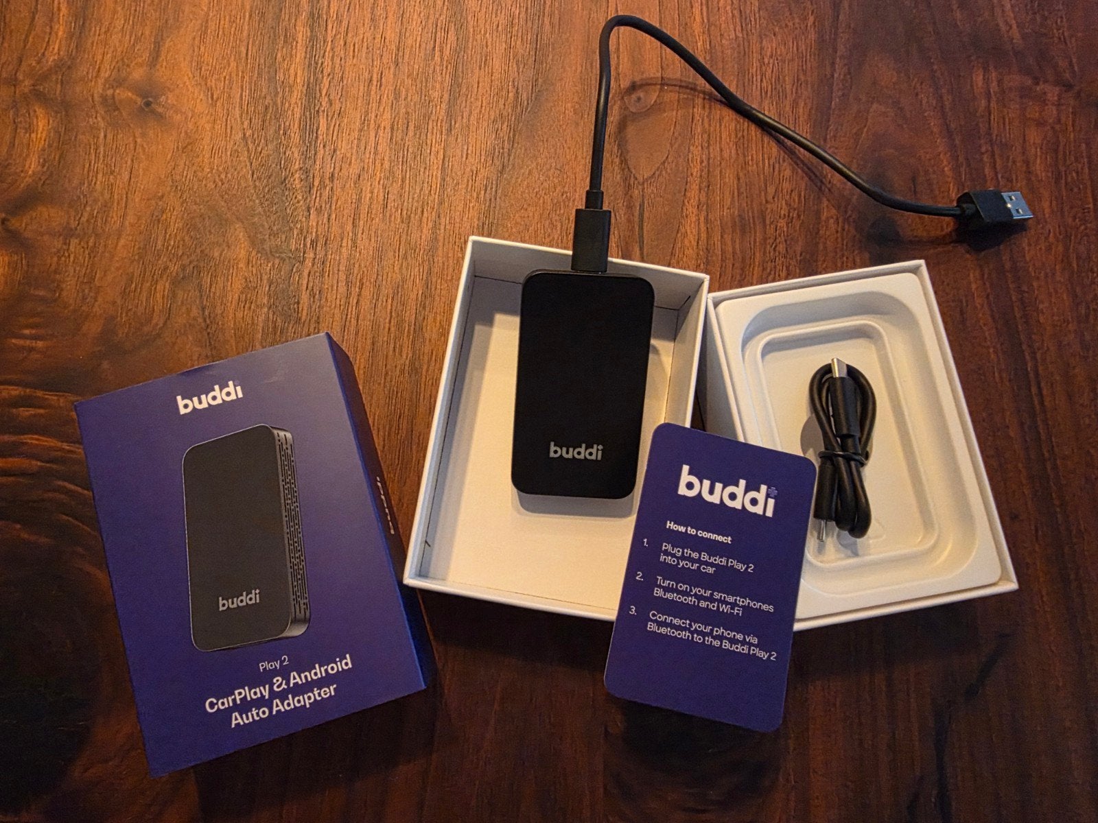 Buddi Play 2 CarPlay & Android Auto Adapter, Ophalen of Verzenden, Zo goed als nieuw