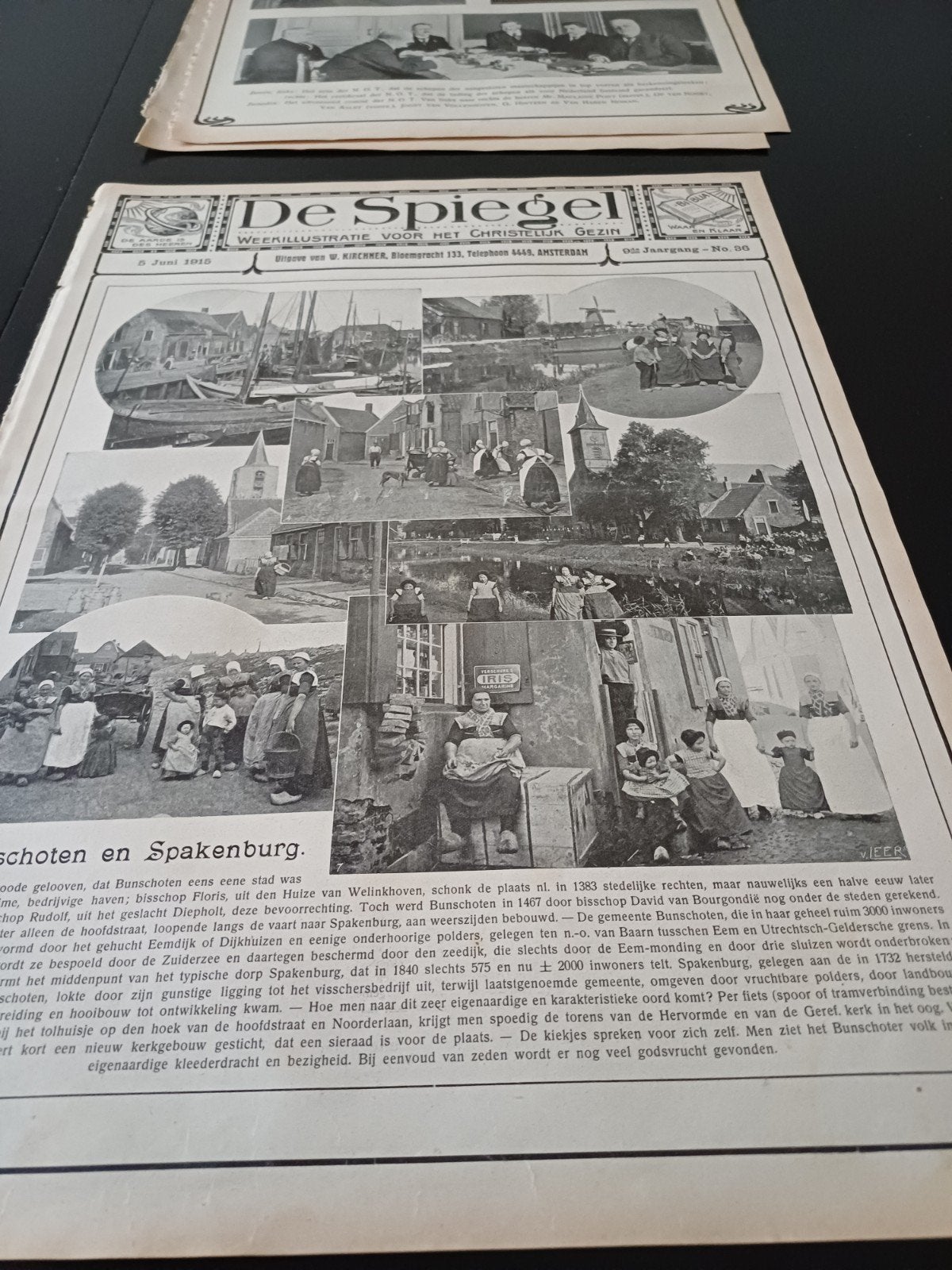 reportage Bunschoten en Spakenburg 1915, Ophalen of Verzenden, Voor 1920, Knipsel(s)