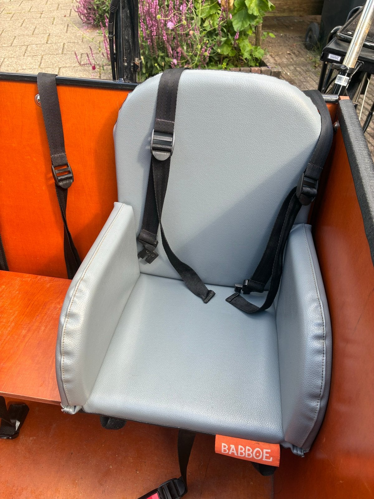 Babboe Kleuterzitje Grijs voor Bakfiets (vanaf 18 maanden), Ophalen of Verzenden, Gebruikt, 15 t/m 25 kg, Voorzitje