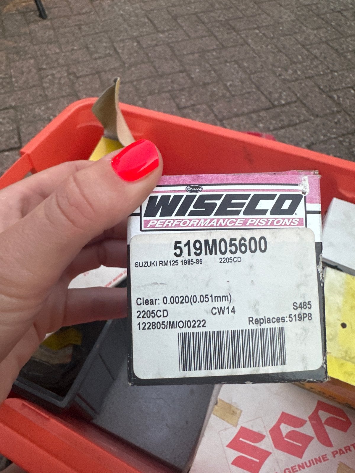 Wiseco Performance Zuiger Suzuki RM125 1985-86, Ophalen