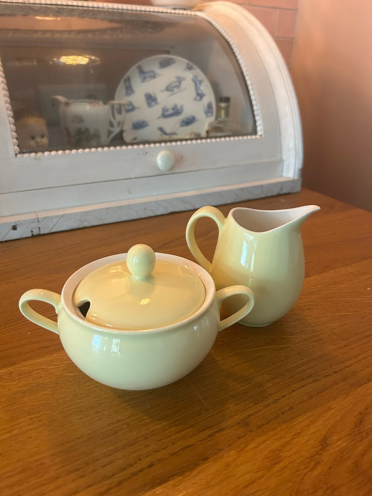 Vintage Royal Sphinx Melk en Suiker Stel - Crème, Ophalen