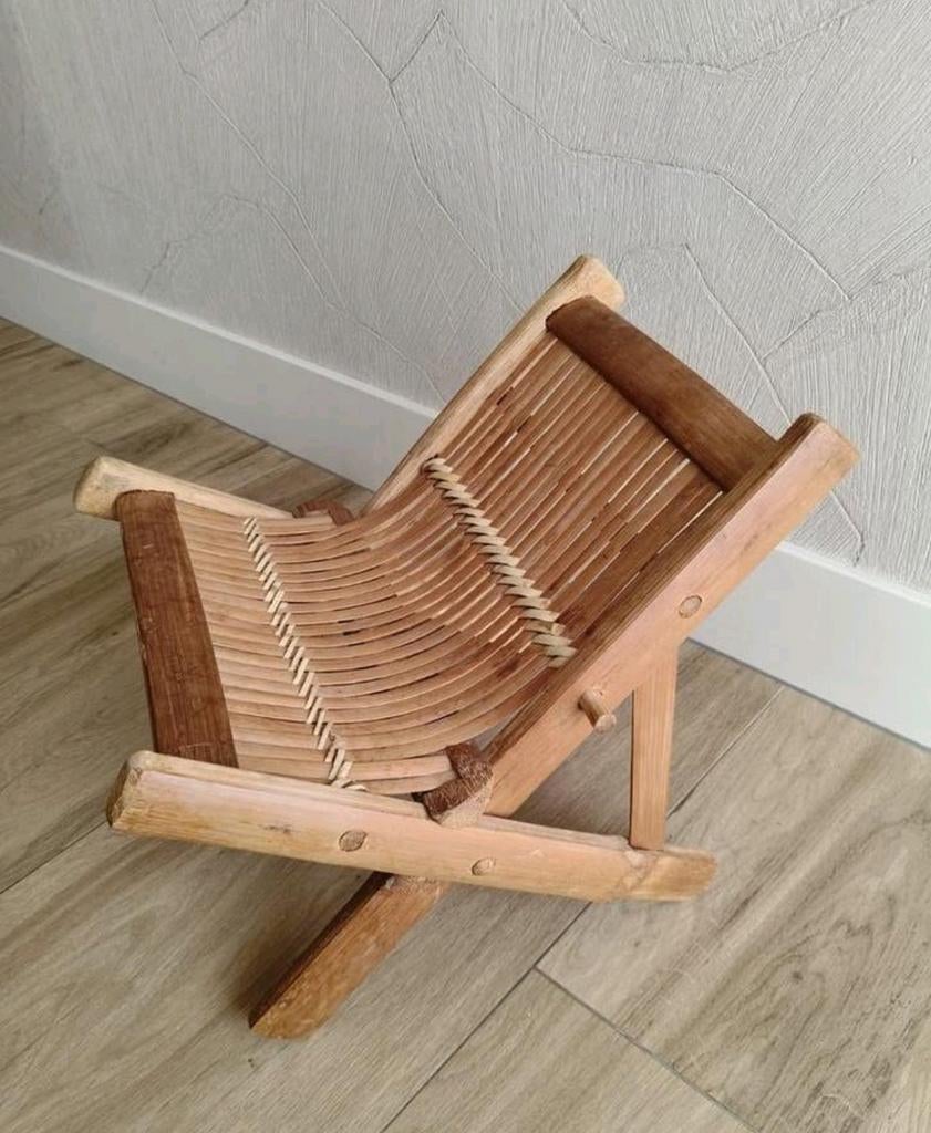 Kinderstoeltje bamboe, Kinderen en Baby's, Kinderkamer | Tafels en Stoelen, Ophalen of Verzenden, Stoel(en)