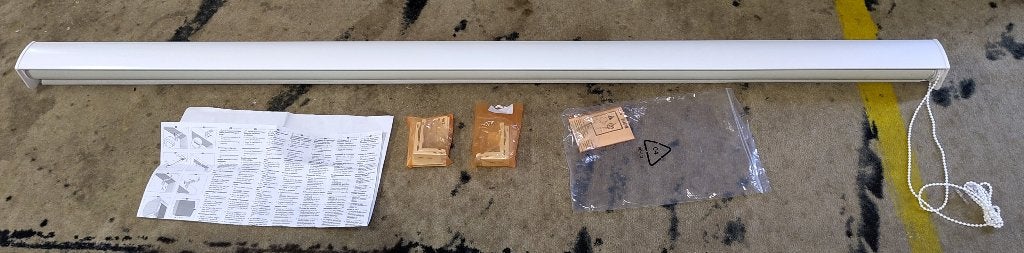Beige verduisterend rolgordijn - in cassette 177,5 cm breed, Ophalen, 177 cm, Beige, Karwei